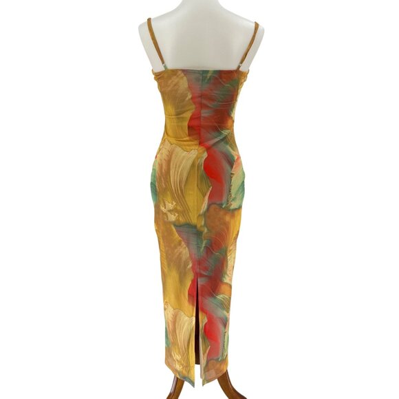 ACOA Abstract Print Maxi Dress XS Multicolor Sleeveless - Picture 2 of 9